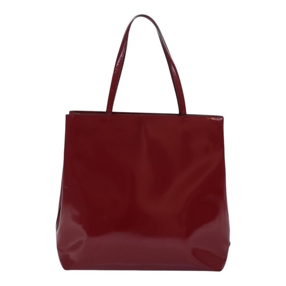 PRADA Tote Bag Patent leather Red Auth ep5078 - Picture 2 of 16